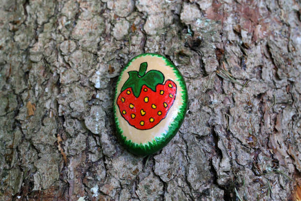 istock The painted hiking stone is left on the walking path for passersby to see 1264515907
