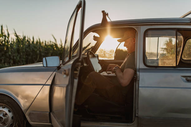 istock Mid adult farmer inspects his land 1264517095