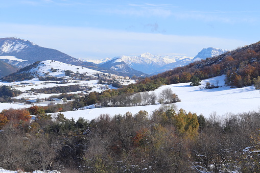 The Alpes de Haute Provence under the snow.