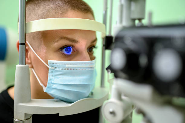 istock Woman having an eye exam at ophthalmologist's office 1264520040