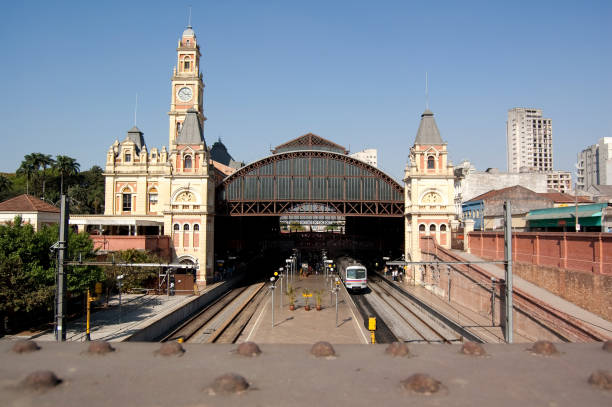 Luz station são paulo capital luz district - Sao Paulo capital district of luz Luz station São Paulo - light station in Sao Paulo in the center stock pictures, royalty-free photos & images