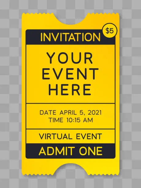 Vector illustration of Event Ticket Poster