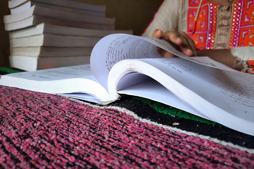 Students sit neatly while studying