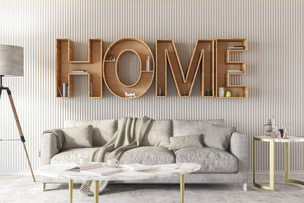 istock Home Book Shelf with Cozy Interior 1264523926