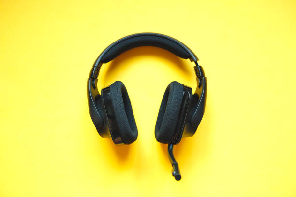 istock wireless black gaming headphones on yellow background 1264532420