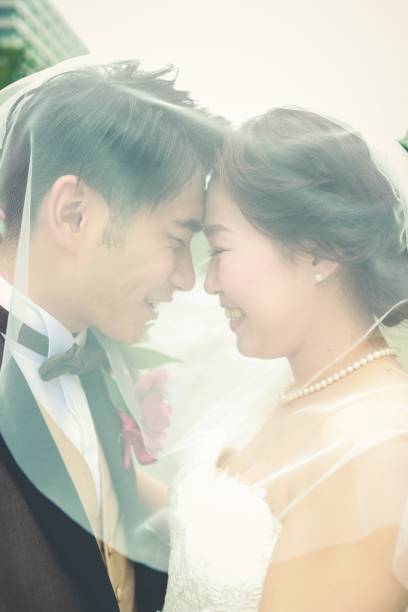 istock Asian newly‐married couple 1264533555