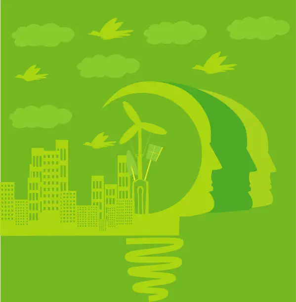 Vector illustration of save Environment,