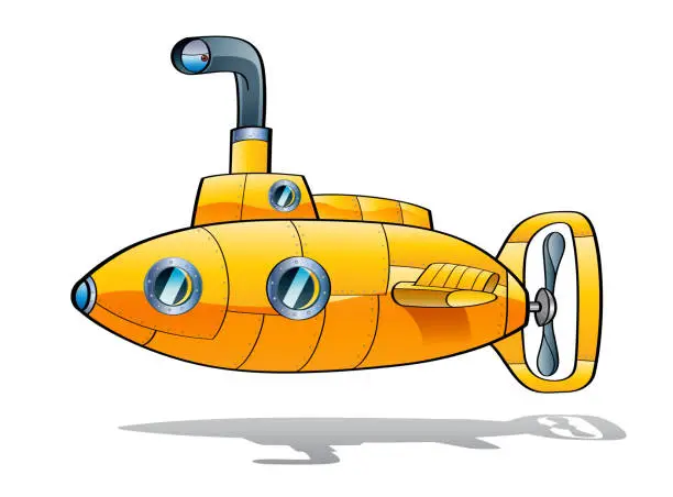 Vector illustration of Yellow submarine