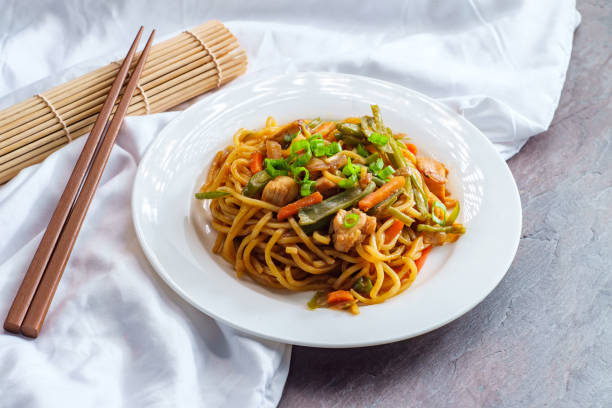 istock Japanese Chicken Yakisoba Noodles 1264552164