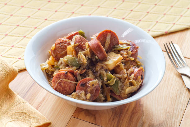 istock Polish Kielbasa Potatoes Onions and Peppers 1264552183
