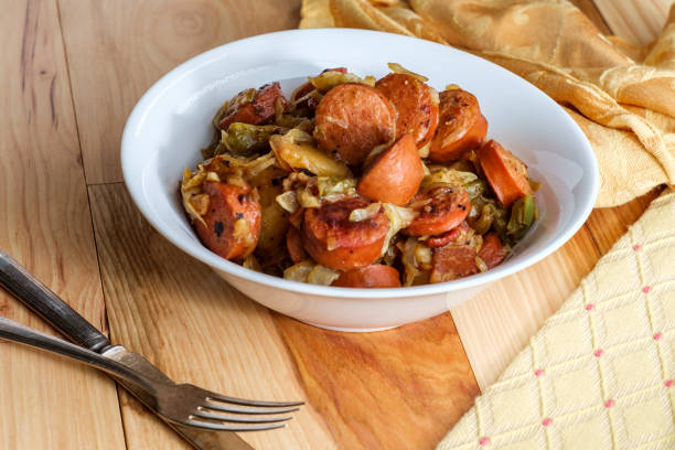 istock Polish Kielbasa Potatoes Onions and Peppers 1264552184