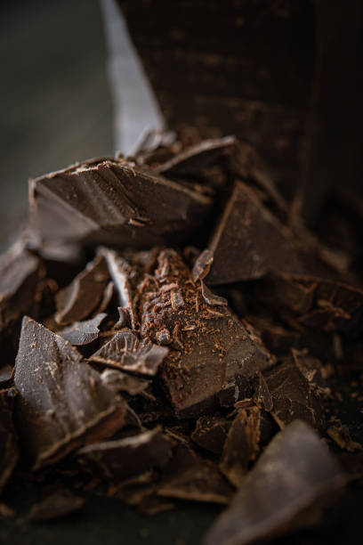 istock Block of dark chocolate 1264556670