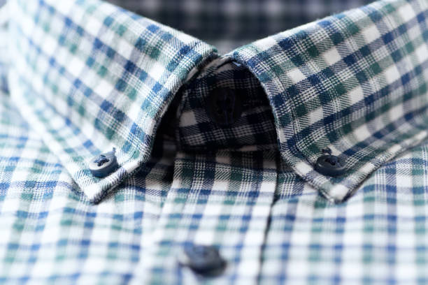 istock Close up of Men's checkered shirt. 1264560452