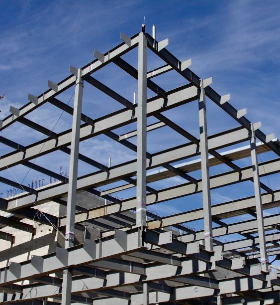 istock Steel Frame Of A Building 1264560463