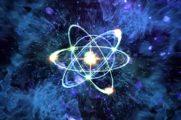 Photo of Atomic Particle 3D Illustration