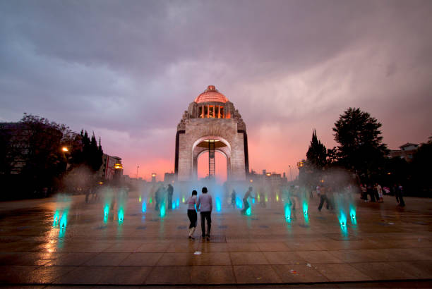 cdmx의 레볼루션 스퀘어 - monument revolution mexico mexican culture 뉴스 사진 이미지