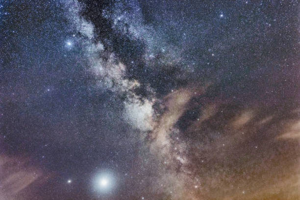 istock Milky Way Galaxy, Clouds and Space Dust in the Universe, Jupiter and Saturn 1264572666