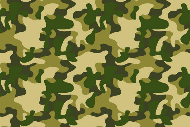 Seamless camouflage texture skin pattern vector for military textile. Usable for Jacket Pants Shirt and Shorts. Full seamless camouflage texture skin pattern vector for military textile. Usable for Jacket Pants Shirt and Shorts. Dirty army camo masking design for hunting fabric print and wallpaper. olive green shirt stock illustrations