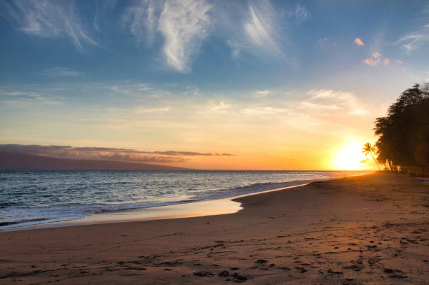 istock Sunset at Canoe Beach on Maui. 1264575341