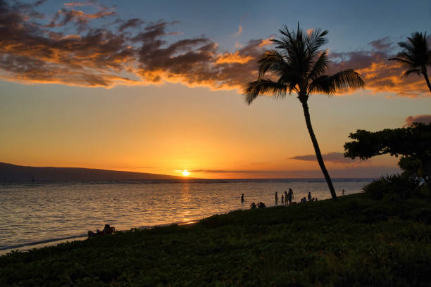 istock Sunset at Baby Beach on Maui. 1264575568