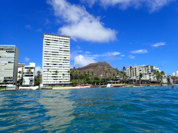 istock Diamondhead and Condos from the ocean 1264577803
