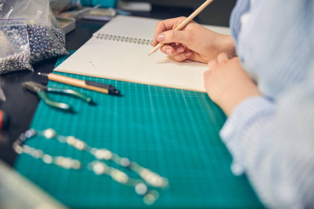 istock Process of draft creation for a jewel product 1264577952