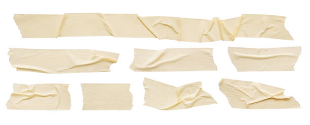 istock Yellow adhesive paper tape set collection isolated on white background 1264579759