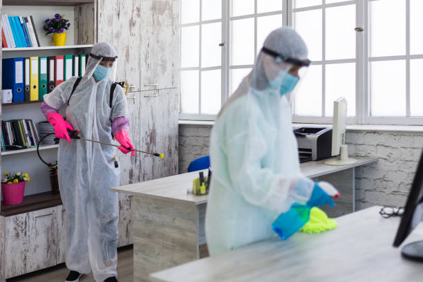 istock Office disinfection during COVID-19 pandemic 1264580793