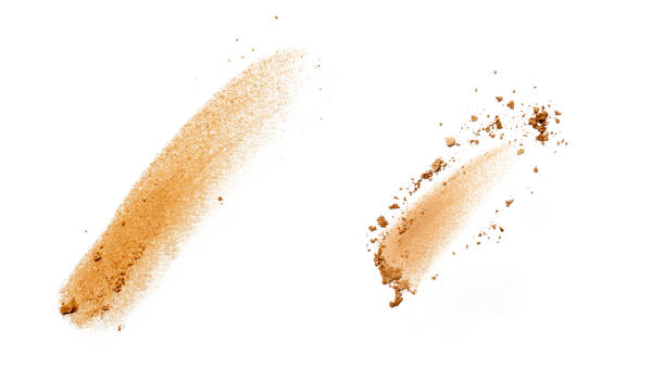 istock Light Brown color eyeshadow cracked on background 1264581117