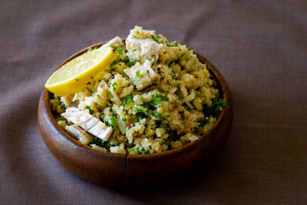 istock Greek Style Chicken with Cauliflower Rice 1264581726