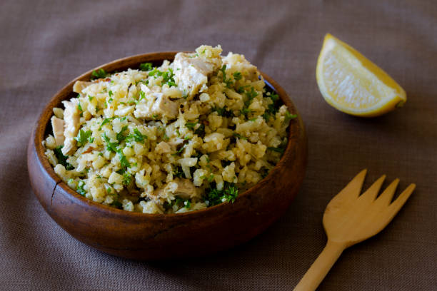 istock Greek Style Chicken with Cauliflower Rice 1264581780