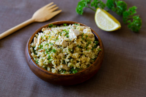 istock Greek Style Chicken with Cauliflower Rice 1264581785