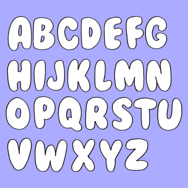 istock Hand drawn doodle funny font. Set of sketch cute alphabet. Vector illustration for magazines, printings, web posters, hand drawn typography etc. 1264597609