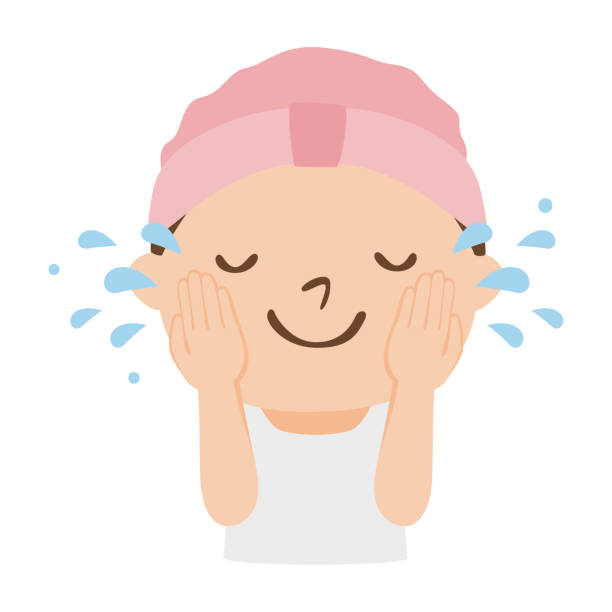 Illustration Of A Woman Washing Her Face Wash With Water Stock Illustration - Download Image Now - iStock Illustration Of A Woman Washing Her Face Wash With Water Stock Illustration - Download Image Now - iStock