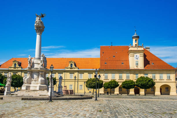 Old historic town of Osijek, Croatia Holy trinity square in Tvrdja, old historic town of Osijek, Croatia osijek photos stock pictures, royalty-free photos & images