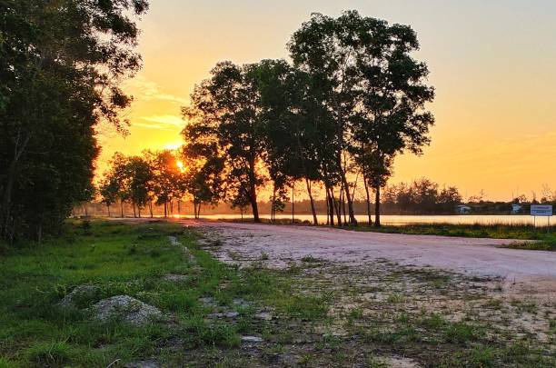 istock sunrise and blue lake on bintan island 1264612924