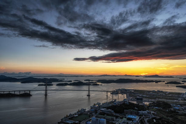 istock Sunset view of Mokpo Bridge 1264620716