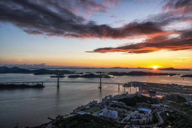 istock Sunset over Mokpo Bridge 1264620776