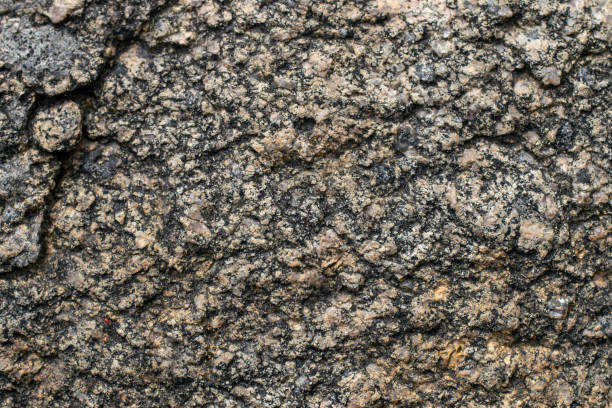 Textured surface of gray natural granite