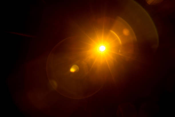 istock Abstract Natural Sun flare on the black 1264622213