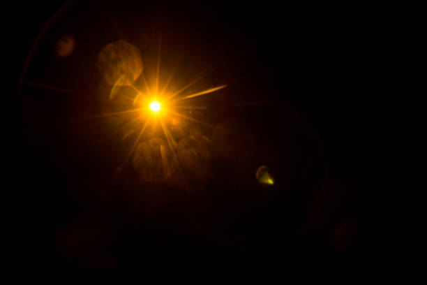 istock Abstract Natural Sun flare on the black 1264622238