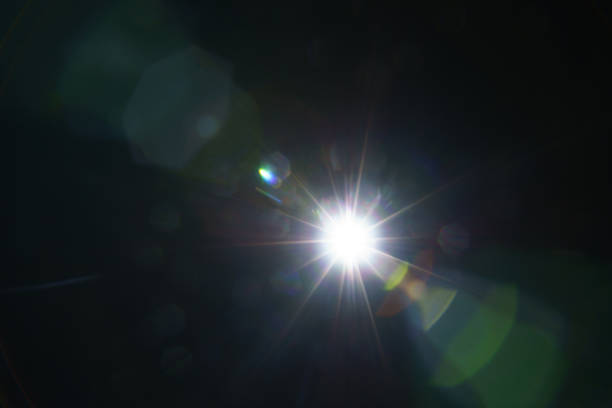 istock Abstract imitation sun starlight distant galaxy on a black background. 1264622354