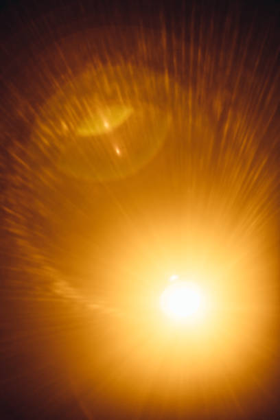 istock Abstract Natural Sun flare on the black 1264623099