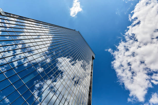 istock skyscraper against the blue sky in clear weather 1264625279