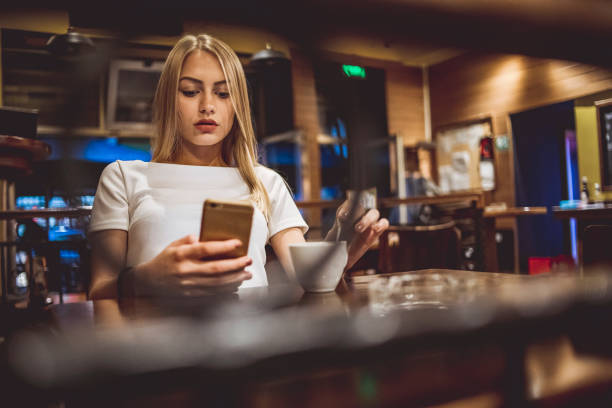 istock Young hipster woman in pub 1264625388