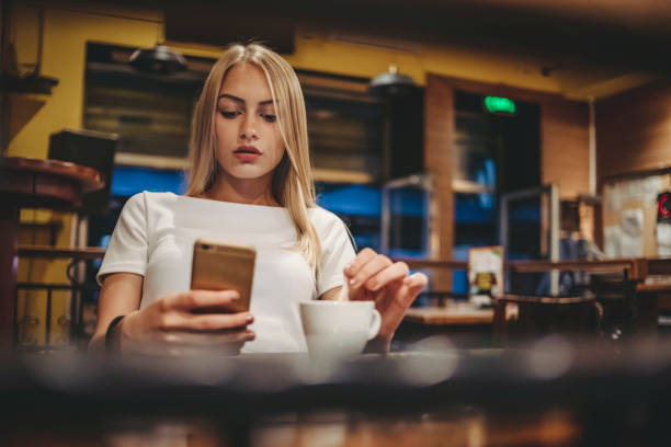 istock Young hipster woman in pub 1264626578