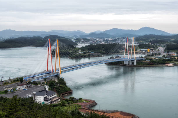 istock Jindo Bridge in Rainy Season 1264626820
