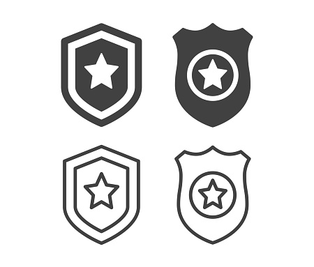 istock Police Badge - Illustration Icons 1264633427