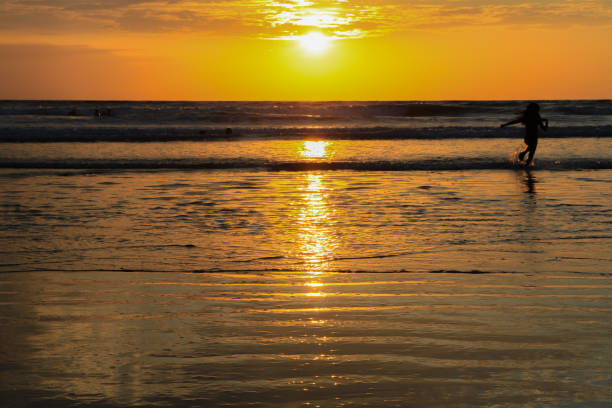 istock Romantic sunset at beach of Canoa, Ecuador 1264633478