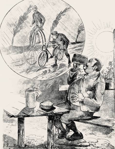 istock Pleasure after bicycle torturs: a mug of beer 1264634365